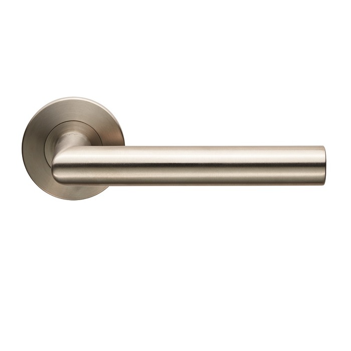 Treviri Lever Door Handle on 6mm Slim Fit Sprung Rose